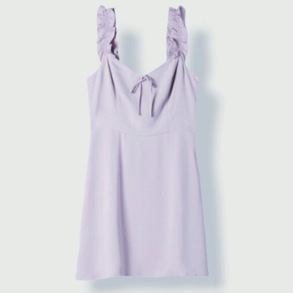 Aritzia Sunday Best Flirt Ruffle Dress Lilac Purple Size 8 - Picture 4 of 9